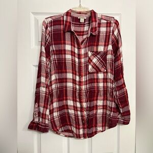 Lucky Brand Red Plaid Shirt